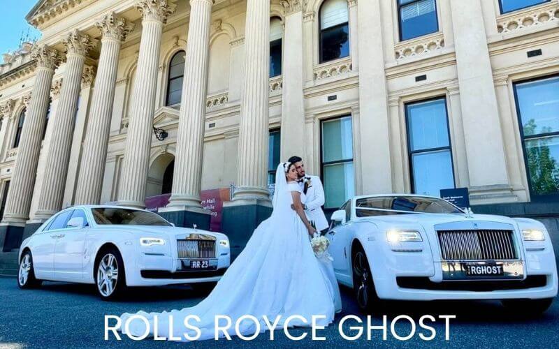 Rolls royce ghost wedding car white